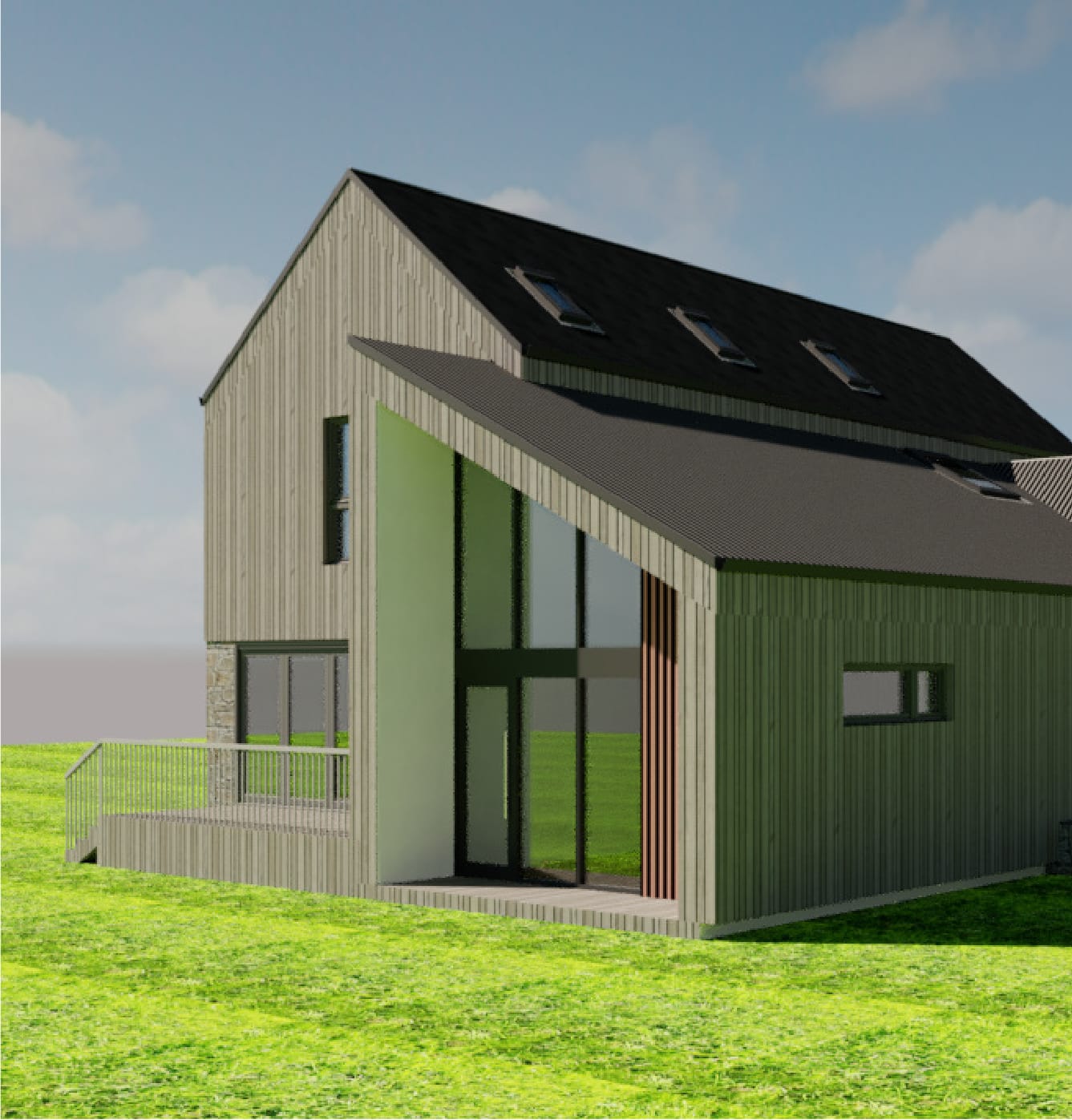 Woodend Sustainable home exterior